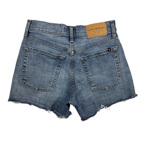 Lucky Brand Relaxed Jean Shorts  Women's 00/24  Mid-Rise  Distressed Cut-off - Picture 2 of 8